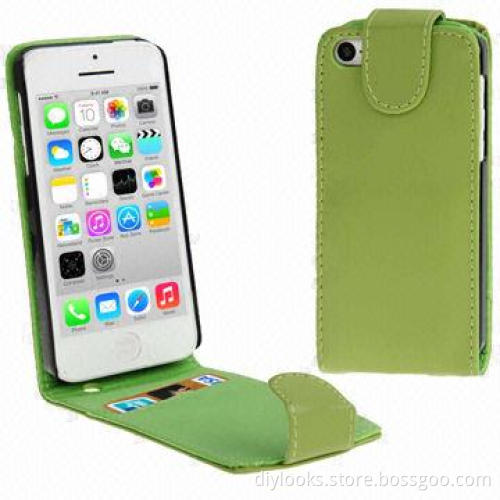 Vertical Flip Leather Case for iPhone 5C with Credit Card Slot